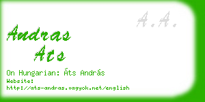 andras ats business card